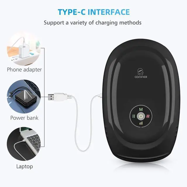 Alt view image 7 of 7 - Hand Massager with Heat and Compression, Cordless Hand Massager for Arthritis and Carpal Tunnel, Wrist, Finger Massage, Gifts for Mom, Dads, Women and Men (Black)