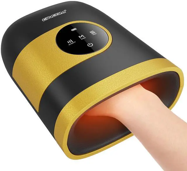 Main image of Upgraded Hand Massager, Cordless Hand Massager with Heat and Compression for Arthritis, Carpal Tunnel and Stiff Joints, Fathers Mothers Day Gifts (Black & Yellow)