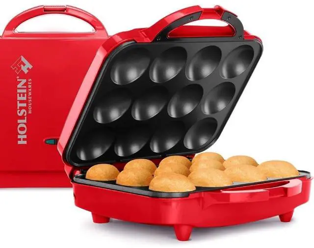 Main image of Non-Stick 12-Count Electric Cupcake Maker Machine Bakes 12 Cupcakes, Muffins, Pizza Cups, Cinnamon Buns Perfect for Gifts, Birthdays, Holidays, or Bake Sales, Red