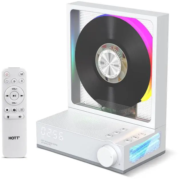 Main image of C229 Portable CD Player Bluetooth 5.3 CD Players for Home,Music Player with HiFi Speaker,Recheageable 4000mAh, Micro SD/AUX Desktop CD Players (White)