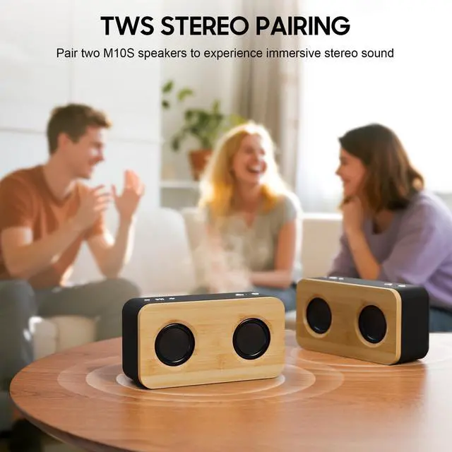 Alt view image 4 of 6 - Portable Bluetooth Speaker Wireless,20W(Peak) Bluetooth Speaker with TWS, AUX, TF Card,Wireless Speaker with BT5.3,7H Playtime for Home Party Outdoors Gifts