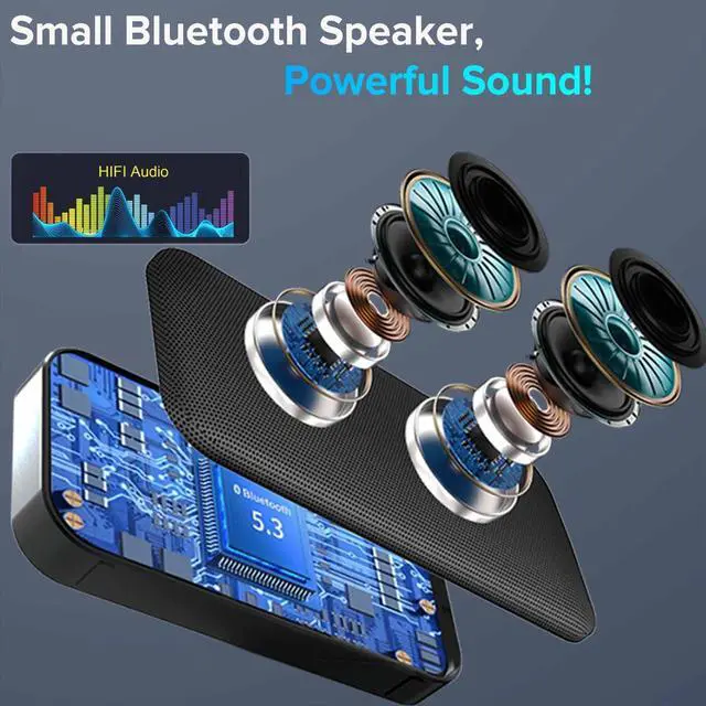 Alt view image 3 of 7 - Bluetooth Speaker with Portable Charger,Wireless Speaker with 22.5W Fast Charging Battery Pack for Outdoor,Travel,Home,Holiday Birthday Gifts