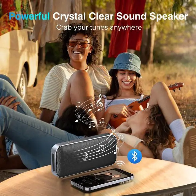 Alt view image 7 of 7 - Bluetooth Speaker with Portable Charger,Wireless Speaker with 22.5W Fast Charging Battery Pack for Outdoor,Travel,Home,Holiday Birthday Gifts