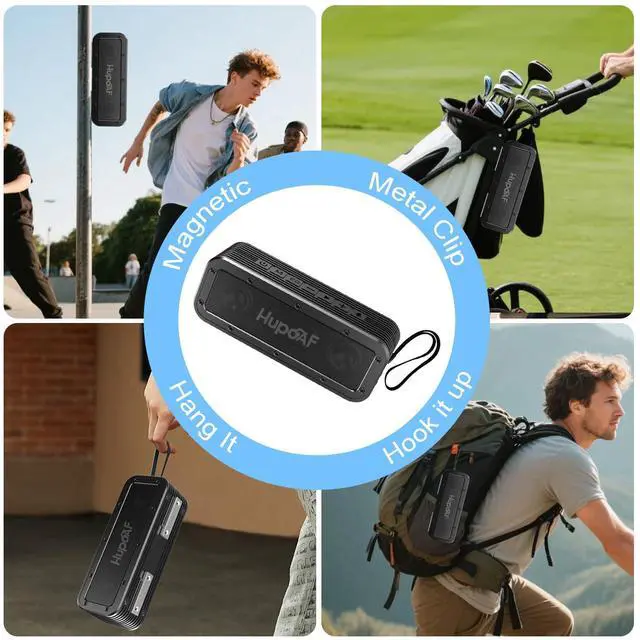 Alt view image 7 of 7 - Golf Cart Speaker, 50W Strong Magnetic Bluetooth Speaker for Golf Cart, 30Hrs Loud Stereo Sound, 6600mAh Golf Speaker Dual Pairing/IPX7 Waterproof/SD Card for Golf Accessories Golf Gifts