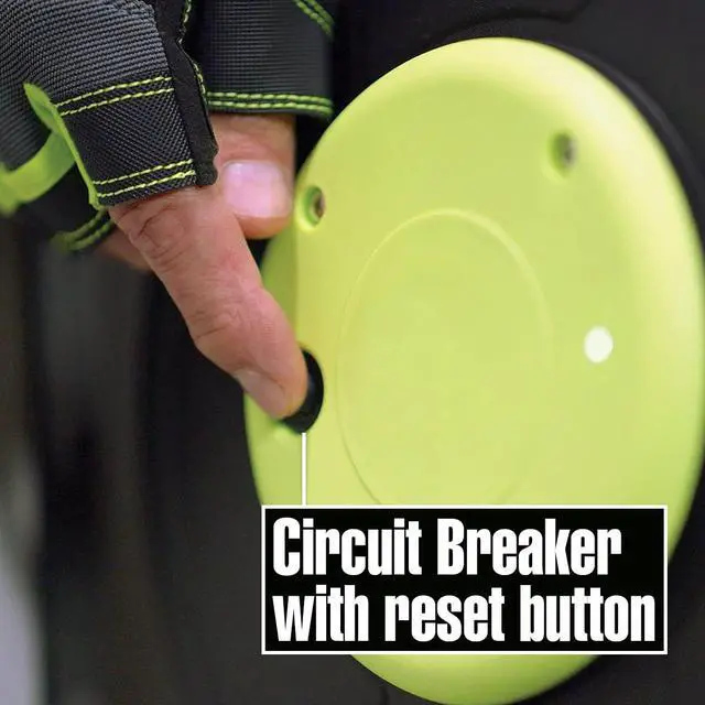 Alt view image 6 of 7 - Retractable Extension 16/3 AWG 25' Electric Cord Reel, ZillaGreen, FZ8160253