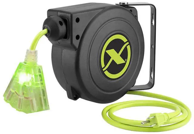 Main image of Retractable Extension 16/3 AWG 25' Electric Cord Reel, ZillaGreen, FZ8160253