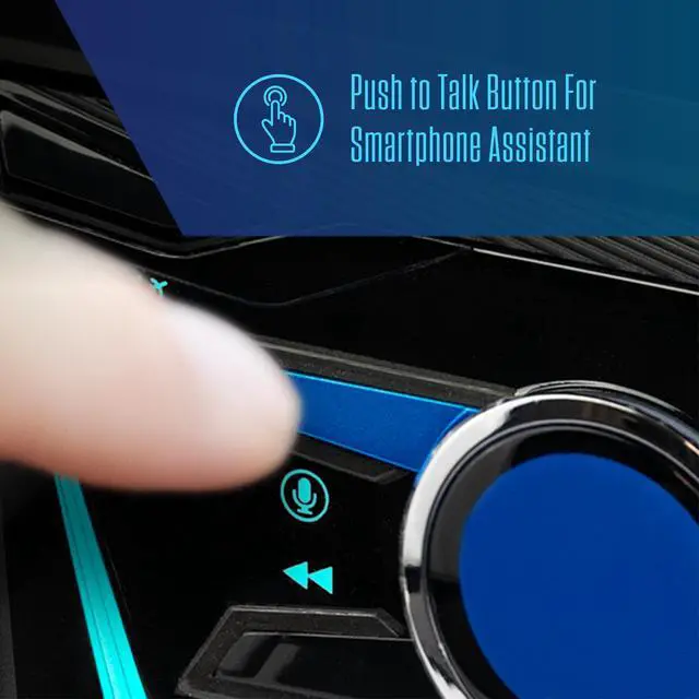 Alt view image 4 of 6 - MPR210RGB | 12 Character LCD Single DIN Car Stereo | RGB Custom Colors | Push to Talk Assistant | Bluetooth Hands Free Calling Music Streaming | AM/FM Radio | USB Playback & Charging