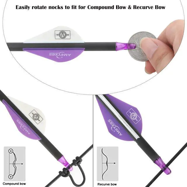 Alt view image 3 of 6 - wolfman 31" Pure Carbon Arrows Archery Practice Hunting Arrows Spine 300 350 400 500 600 with Removable Tips Targeting Arrows for Compound & Recurve & Long Bow 6/12pcs (6, Green, Spine 350)