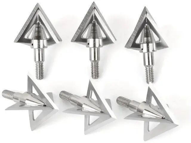 Main image of Heavy-Duty Hunting Arrowheads Cross Star Broadheads 12 Pack