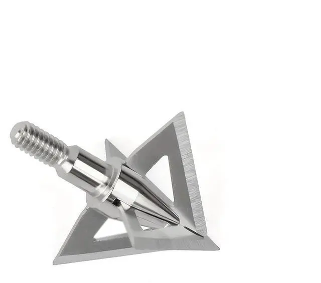 Alt view image 2 of 6 - Heavy-Duty Hunting Arrowheads Cross Star Broadheads 12 Pack