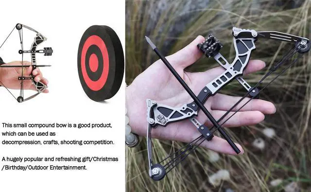 Alt view image 3 of 6 - wolfman 9.5" Compound Bow and Arrow Set Archery Bow Set Hunting Bow for Right/Left Handed with EVA Target for Hunting Shooting Practice Archery Entertainment Fun (wtih 12 arrows)