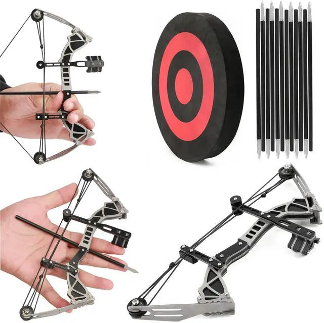 Main image of wolfman 9.5" Compound Bow and Arrow Set Archery Bow Set Hunting Bow for Right/Left Handed with EVA Target for Hunting Shooting Practice Archery Entertainment Fun (wtih 12 arrows)
