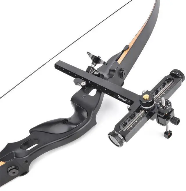 Alt view image 3 of 7 - Archery Recurve Bow Sight, 11.4inch T Shape Bow Sight Aluminum Detachable with Optical Fiber Pin Sight for Hunting Practice and Target Practice