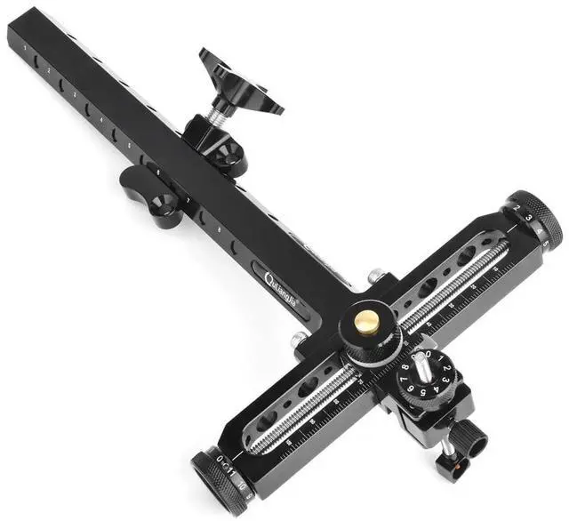 Alt view image 5 of 7 - Archery Recurve Bow Sight, 11.4inch T Shape Bow Sight Aluminum Detachable with Optical Fiber Pin Sight for Hunting Practice and Target Practice