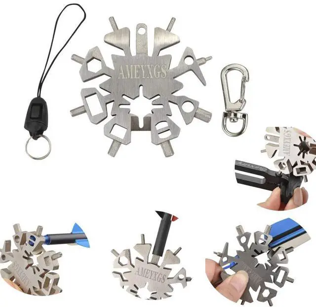Main image of SHARROW Archery 21 in 1Multi Tool Pliers Multifunction Snowflake Wrench Tool Archery Arrow Repair Tool Kit Feathers Scraper Nock Adjustment Shaft Cleaner Archery Gear