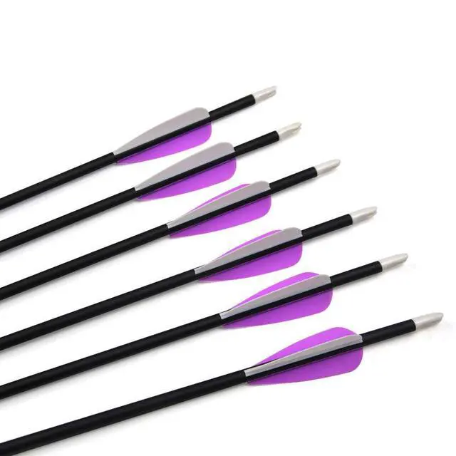 Alt view image 2 of 6 - SHARROW Archery 6/12pcs 32inch Carbon Arrow Spine 500 Hunting Arrows Targeting Practice Arrows with Removable Tips for Compound Bow and Recurve Bow (12)