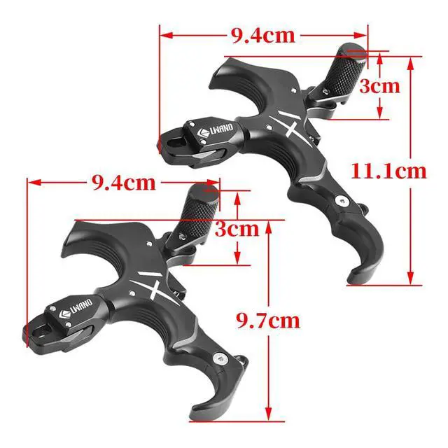 Alt view image 6 of 7 - SHARROW Archery Bow Release Aids 360° Rotatable Jaw 3&4 Finger Grip Adjustable Archery Thumb Release for Compound Bow (Only Bow Release)
