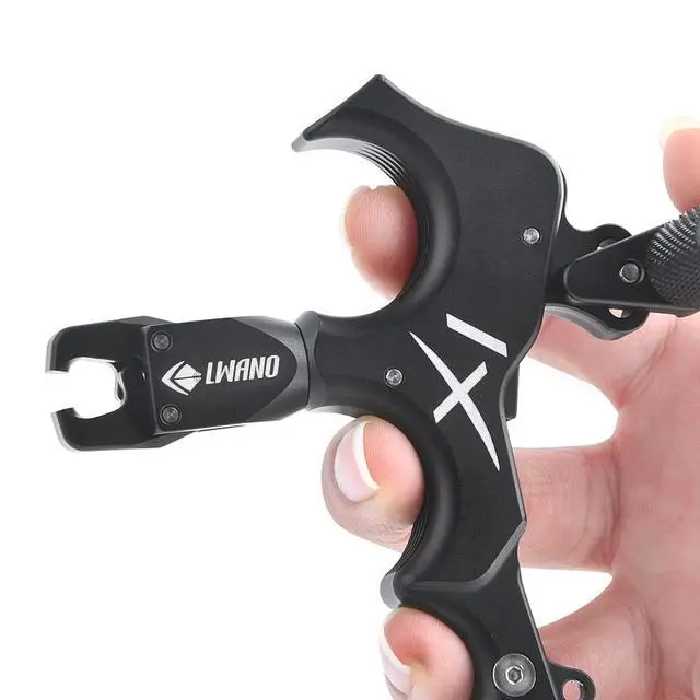 Alt view image 7 of 7 - SHARROW Archery Bow Release Aids 360° Rotatable Jaw 3&4 Finger Grip Adjustable Archery Thumb Release for Compound Bow (Only Bow Release)