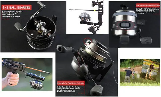 Alt view image 2 of 6 - Wolfman Spincast Bowfishing Reel BL40 BL25 with Fishing Reel Seat, Left/Right Reversible Handle, Fishing Accessories (Fishing Reel Only (BL25))