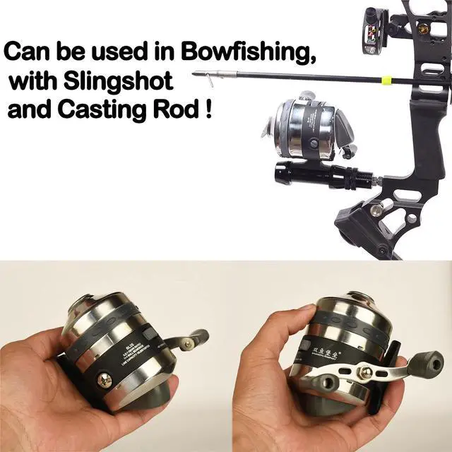Alt view image 3 of 6 - Wolfman Spincast Bowfishing Reel BL40 BL25 with Fishing Reel Seat, Left/Right Reversible Handle, Fishing Accessories (Fishing Reel Only (BL25))