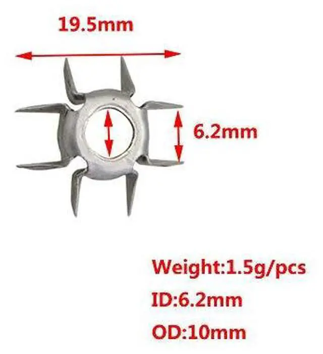 Alt view image 2 of 6 - SHARROW 12pcs Archery 25 Grain Judo Broadheads 8 Paw Judo Blunt Tip Hunting Arrow Tips Steel Arrowheads Small Game Bow Arrow Point Tips (12pcs)