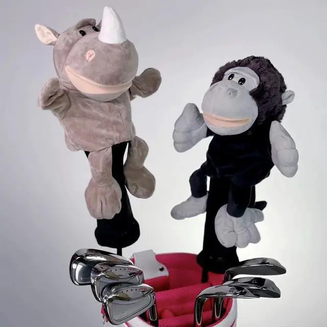 Alt view image 2 of 5 - wolfman Golf Club Covers Driver Headcover Funny Cute Animal Golf Club Covers Stylish Protection for Clubs Golf Gear Driver for Men/Women/Youth (Rhino)
