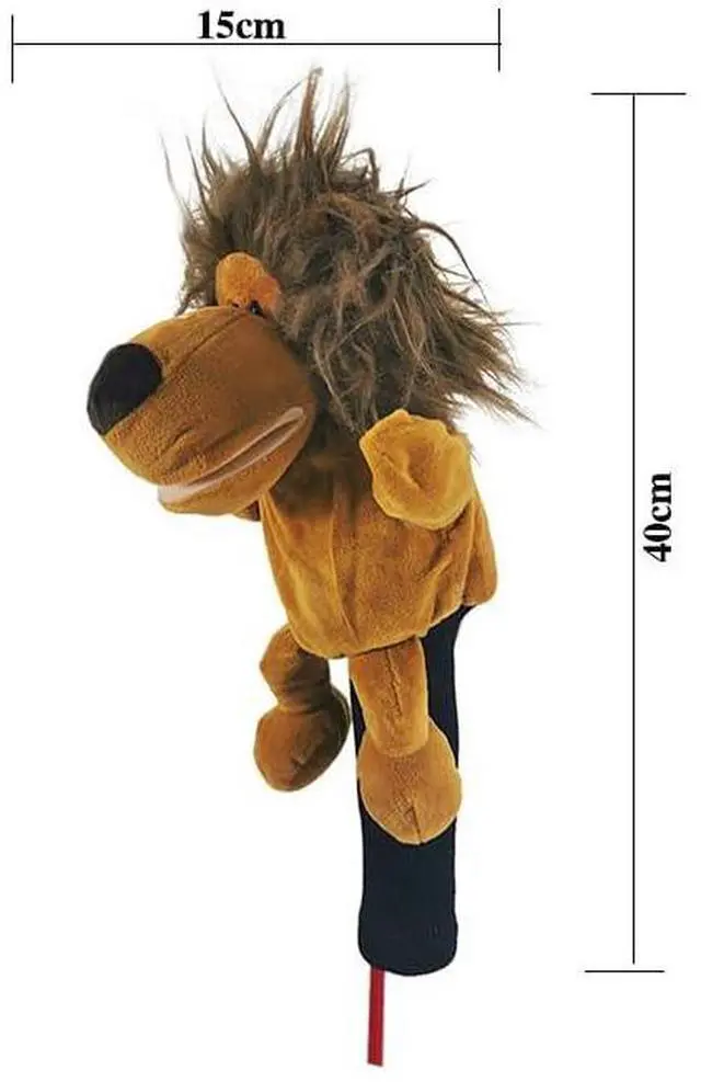 Alt view image 6 of 6 - wolfman Golf Club Covers Driver Headcover Funny Cute Animal Golf Club Covers Stylish Protection for Clubs Golf Gear Driver for Men/Women/Youth (Brown Lion)