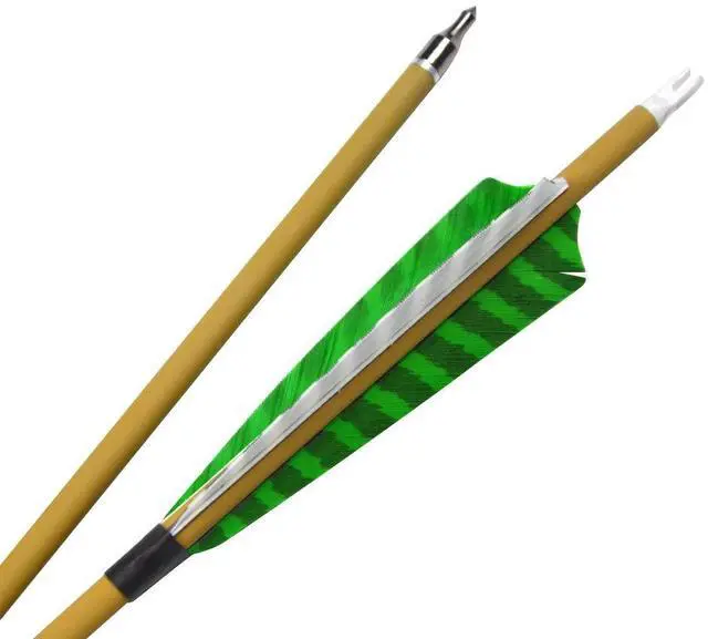 Alt view image 6 of 7 - SHARROW Archery 6pcs 30inch Carbon Arrows Spine 500 Hunting Arrows Target Practice Arrows with Removable Tips for Compound Bow and Recurve Bow (Green)