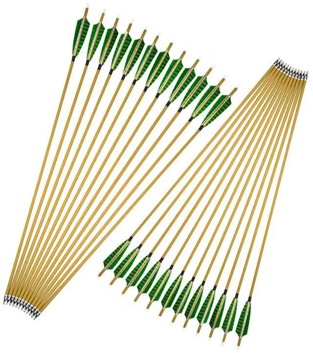 Alt view image 7 of 7 - SHARROW Archery 6pcs 30inch Carbon Arrows Spine 500 Hunting Arrows Target Practice Arrows with Removable Tips for Compound Bow and Recurve Bow (Green)