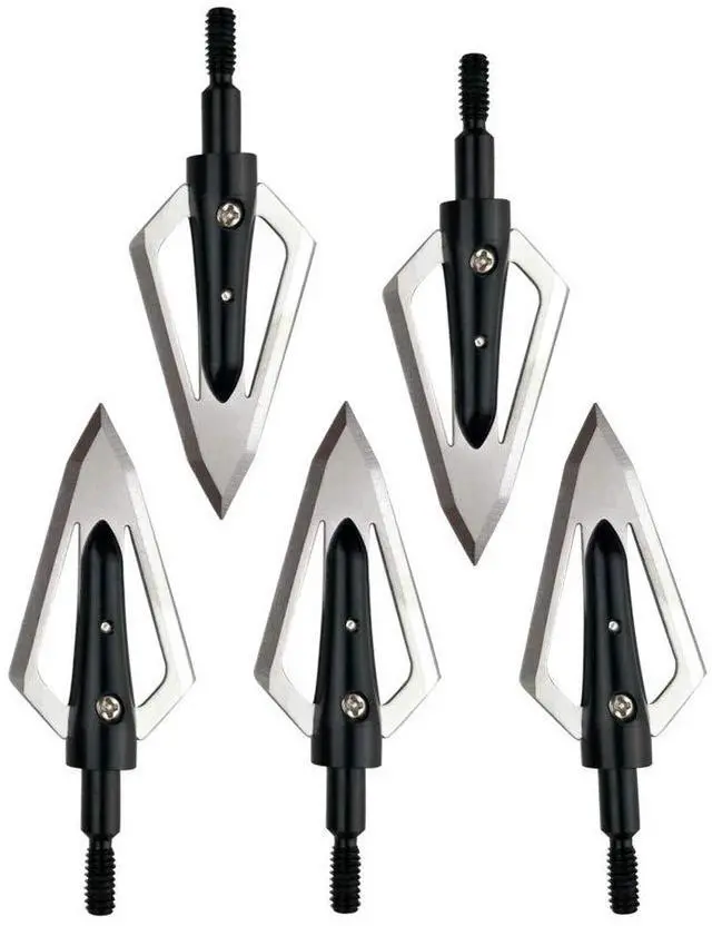 Main image of SHARROW Archery Hunting Broadheads 144 Grain Broadheads Screw-in Arrow Heads Arrow Tips for Compound Bow Recurve Bow Crossbow 12pcs (12pcs, Silver)