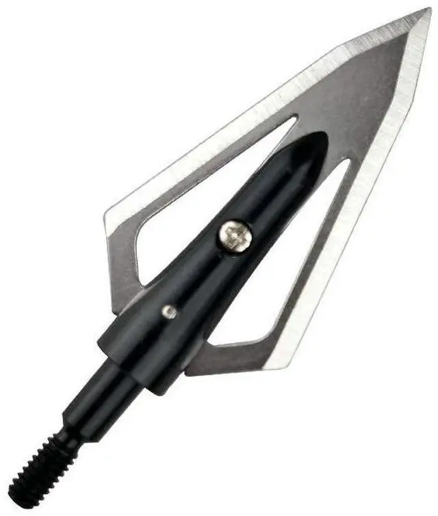 Alt view image 4 of 7 - SHARROW Archery Hunting Broadheads 144 Grain Broadheads Screw-in Arrow Heads Arrow Tips for Compound Bow Recurve Bow Crossbow 12pcs (12pcs, Silver)