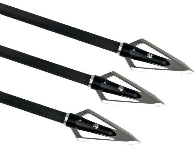 Alt view image 5 of 7 - SHARROW Archery Hunting Broadheads 144 Grain Broadheads Screw-in Arrow Heads Arrow Tips for Compound Bow Recurve Bow Crossbow 12pcs (12pcs, Silver)