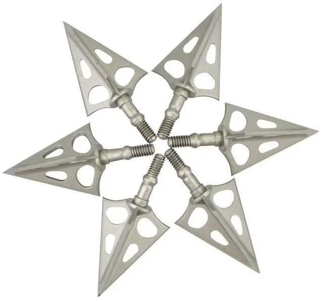 Main image of SHARROW 6pcs Archery Broadheads 100grain Fixed Blades Hunting Arrow Heads Stainless Steel Screw-in Arrow Tips for Crossbow Recurve Bow and Compound Bow