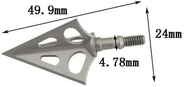 Alt view image 2 of 7 - SHARROW 6pcs Archery Broadheads 100grain Fixed Blades Hunting Arrow Heads Stainless Steel Screw-in Arrow Tips for Crossbow Recurve Bow and Compound Bow