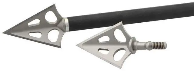 Alt view image 3 of 7 - SHARROW 6pcs Archery Broadheads 100grain Fixed Blades Hunting Arrow Heads Stainless Steel Screw-in Arrow Tips for Crossbow Recurve Bow and Compound Bow