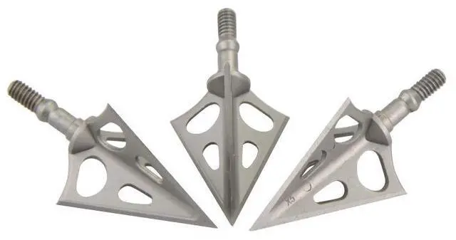 Alt view image 4 of 7 - SHARROW 6pcs Archery Broadheads 100grain Fixed Blades Hunting Arrow Heads Stainless Steel Screw-in Arrow Tips for Crossbow Recurve Bow and Compound Bow