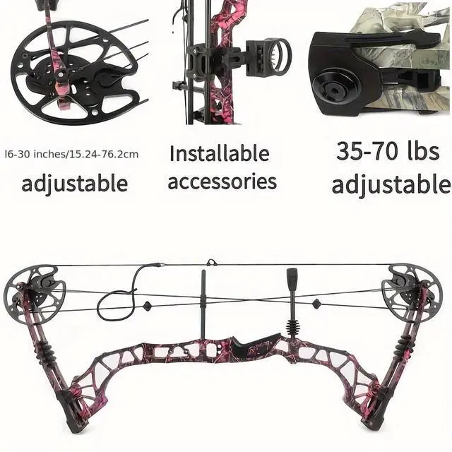 Alt view image 3 of 7 - KANMEI QIN Compound Hunting Bow Archery for Beginning 35-70 lbs