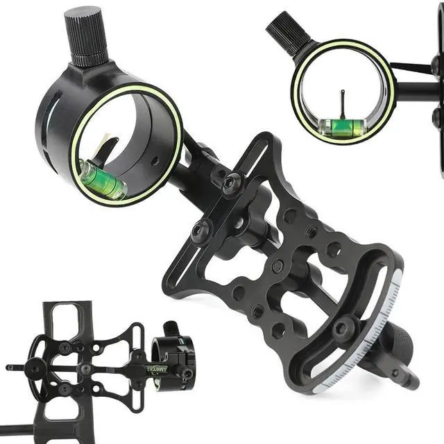 Main image of SHARROW Compound Bow Sight 1 Pin .019" Micro Adjustable LED Light Archery Hunting Target