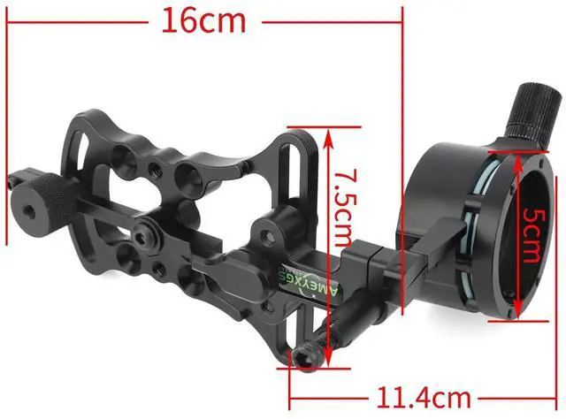 Alt view image 5 of 7 - SHARROW Compound Bow Sight 1 Pin .019" Micro Adjustable LED Light Archery Hunting Target
