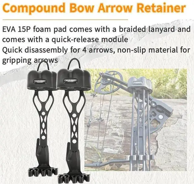 Alt view image 3 of 7 - HS699 Archery Arrow Quiver 4-Arrows Hunting Quiver