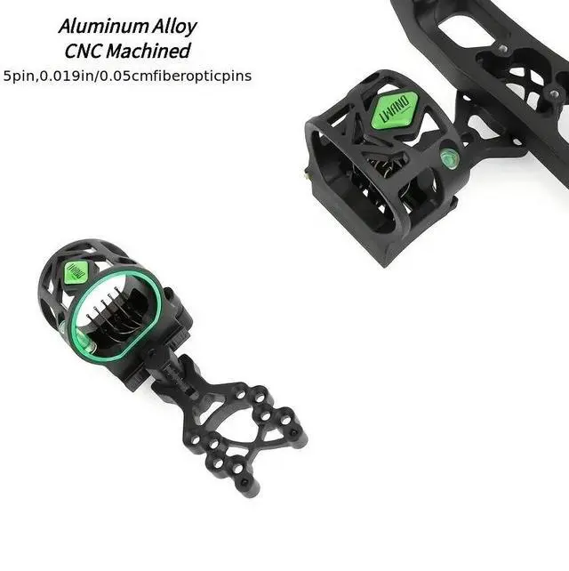 Alt view image 3 of 7 - 1 Compound Bow 5-Pin Visor - Micro Adjustable, Durable Aluminum Alloy, High-Strength Nylon Core, Clear Fiber Optic Sights for Enhanced Hunting Accuracy, Bow Accessories Hunting