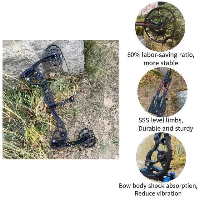 Alt view image 6 of 7 - JUNXING Archery Compound Bow Alloy Dual-Use Steel Ball 20-70lbs