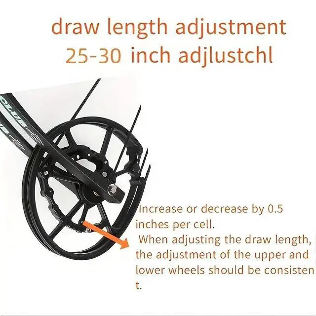 Alt view image 6 of 7 - 1 Set 30-70 Pounds Adjustable Dual Purpose Compound Bow Set 25"-30" Adjustable Draw Outdoor Training Hunting Competition Gear