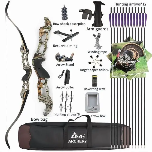 Main image of JUNXING F185 Takedown Recurve Bow Hunting Bow 60" 50 lbs