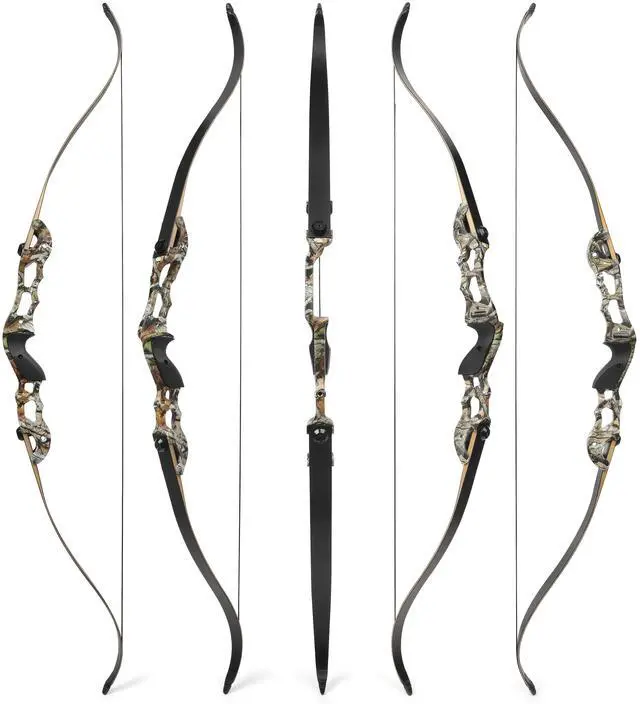 Alt view image 3 of 7 - JUNXING F185 Takedown Recurve Bow Hunting Bow 60" 50 lbs