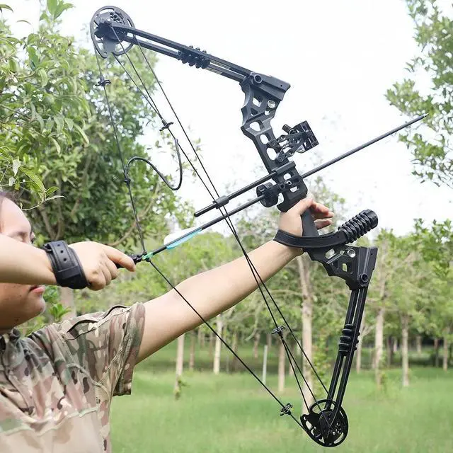 Alt view image 3 of 6 - JUNXING M131 Compound Bow Bowhunting Bowfishing 30-55 lbs