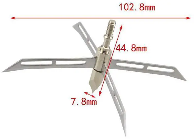 Alt view image 2 of 7 - SHARROW Archery 12 PCS 186 Grain Broadheads 4 Fixed Blade Arrowhead Screw-in Hunting Arrow Heads Arrow Tips Compatible with Traditional Bows Recurve Bow and Compound Bow (12 pcs)