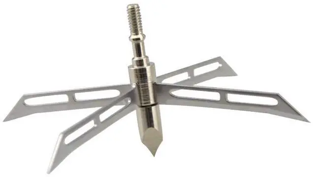 Alt view image 3 of 7 - SHARROW Archery 12 PCS 186 Grain Broadheads 4 Fixed Blade Arrowhead Screw-in Hunting Arrow Heads Arrow Tips Compatible with Traditional Bows Recurve Bow and Compound Bow (12 pcs)