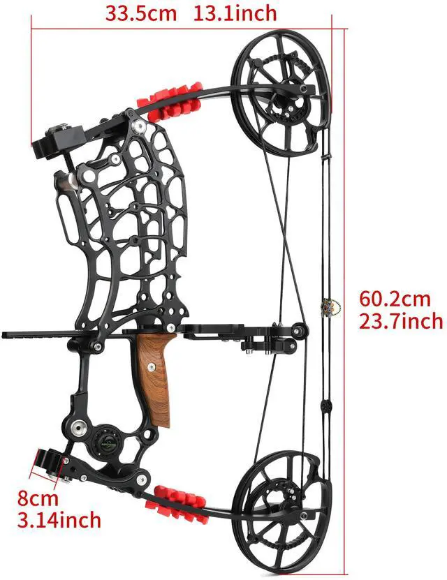 Alt view image 2 of 7 - Nano Dual-Use Bow Shooting Bow 7075 Aluminum Alloy 30-70lbs