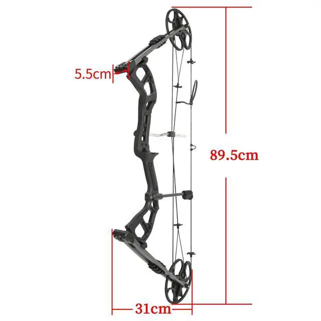 Alt view image 3 of 7 - 0-70lbs Compound Bow Set Carbon Arrows Bag 325fps Adult Hunting Archery Shooting